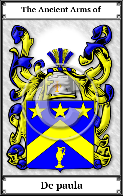 De paula Family Crest Download (JPG)  Book Plated - 150 DPI